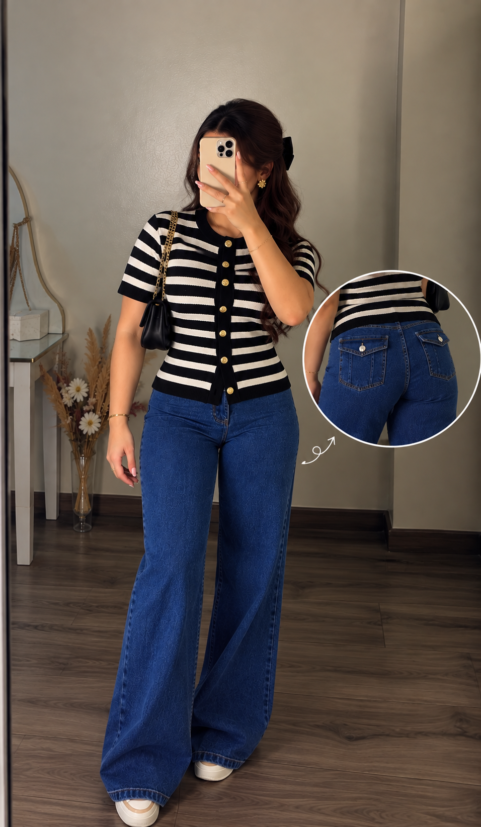 Jean Wide Leg Denim Brut