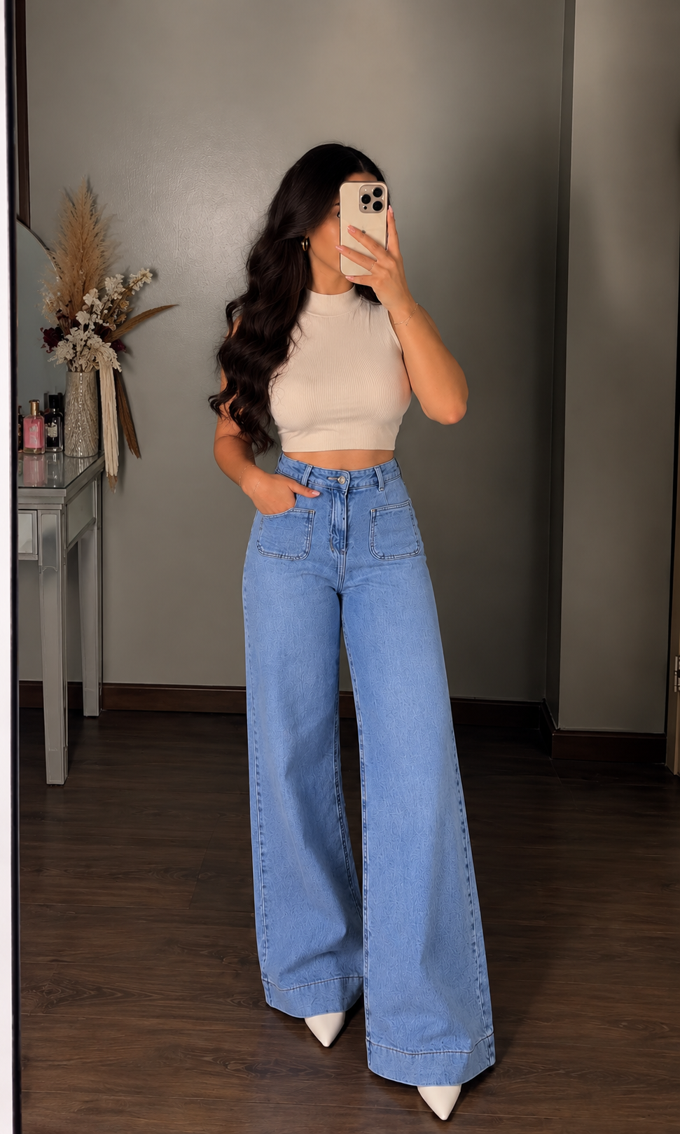 Crop top beige